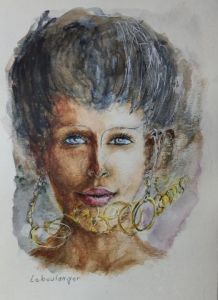 Peinture de Leboulanger: Réparée au fil d'or