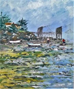 Voir cette oeuvre de Felix Trost: Port Giraud La  ( Plaine sur Mer ) 65 x 54
