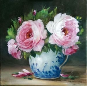 Peinture de chrispaint-flowers: Roses du peintre de l artois