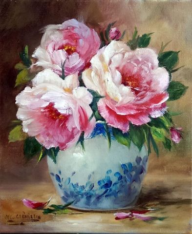 L'artiste chrispaint-flowers - Roses du peintre de l artois