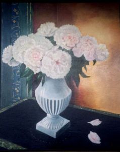 Voir cette oeuvre de claude LOTH: Le vase blanc aux pivoines