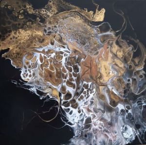 Peinture de Claud : Eruption dorée 1