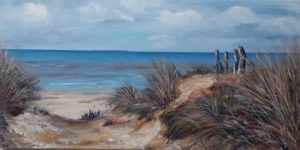 Peinture de Claud : Les dunes d'Hatainville (Manche)