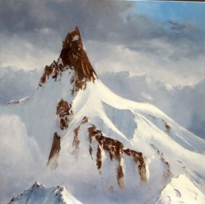 Voir cette oeuvre de jean pierre gouget: peinture Aig du Plan peinture montagne