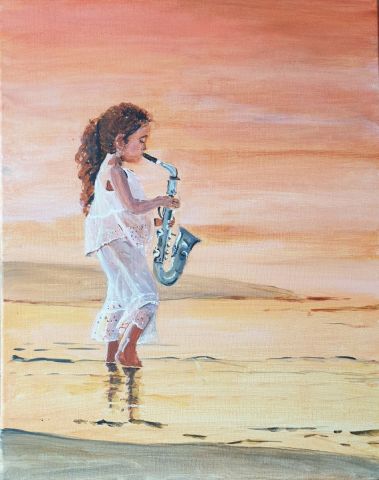 Jazz sur un lever de soleil (Musique 8) - Peinture - Arsene Gully