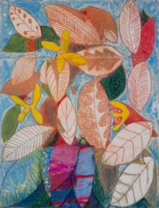 Peinture de ETIENNE Gaetane: De feuilles en feuilles